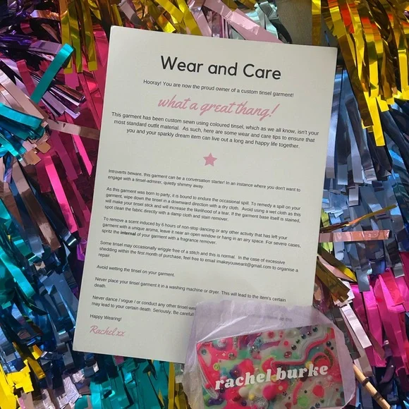 RACHEL BURKE Original Tinsel Tote Colorful Metallic Bag - of Imakestagram fame - Picture 10 of 10